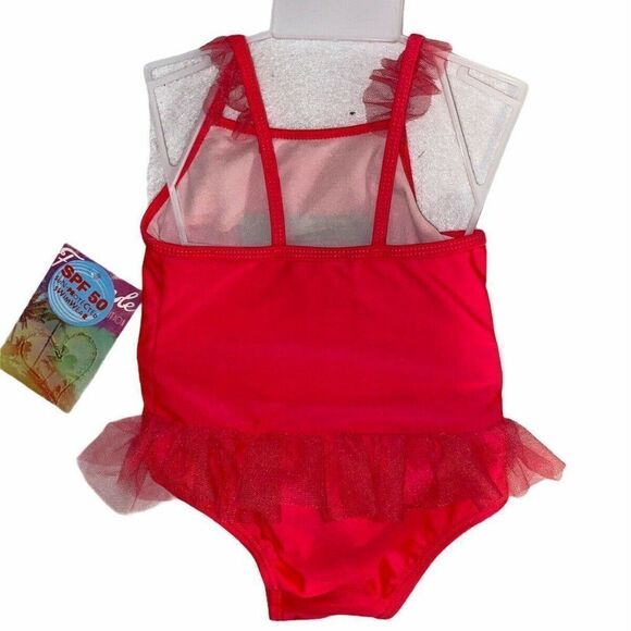 Toddler Girl PINK Sequin Watermelon Swimsuit NWT - Picture 2 of 5